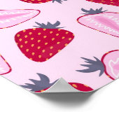 Erdbeermuster Poster (Ecke)