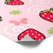 Erdbeermuster Poster (Ecke)