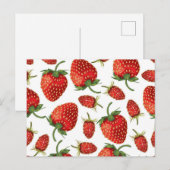 Erdbeermuster Postkarte (Vorne/Hinten)