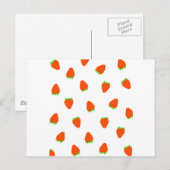 Erdbeermuster Postkarte (Vorne/Hinten)