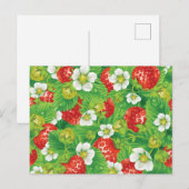 Erdbeermuster Postkarte (Vorne/Hinten)