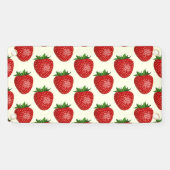 Erdbeermuster, Rote Erdbeeren, Obst, Leaf Banner (Horizontal)