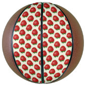 Erdbeermuster, Rote Erdbeeren, Obst, Leaf Basketball (Vertikal)