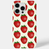 Erdbeermuster, Rote Erdbeeren, Obst, Leaf Case-Mate iPhone Hülle (Rückseite)