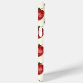 Erdbeermuster, Rote Erdbeeren, Obst, Leaf Case-Mate iPhone Hülle (Rückseite / Rechts)