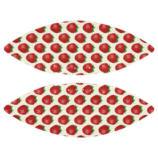 Erdbeermuster, Rote Erdbeeren, Obst, Leaf Football (Paneele)