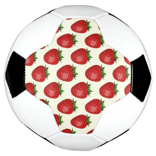 Erdbeermuster, Rote Erdbeeren, Obst, Leaf Fußball (Gedreht)
