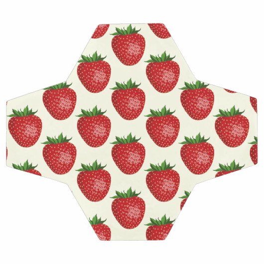 Erdbeermuster, Rote Erdbeeren, Obst, Leaf Fußball (Flach)