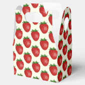 Erdbeermuster, Rote Erdbeeren, Obst, Leaf Geschenkschachtel (Geöffnet)