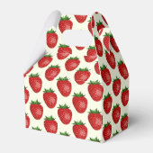 Erdbeermuster, Rote Erdbeeren, Obst, Leaf Geschenkschachtel (Vorderseite)