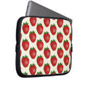 Erdbeermuster, Rote Erdbeeren, Obst, Leaf Laptopschutzhülle (Vorne Rechts)