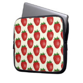 Erdbeermuster, Rote Erdbeeren, Obst, Leaf Laptopschutzhülle (Vorderseite Links)