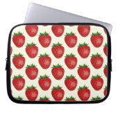 Erdbeermuster, Rote Erdbeeren, Obst, Leaf Laptopschutzhülle (Vorderseite)