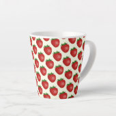 Erdbeermuster, Rote Erdbeeren, Obst, Leaf Milchtasse (Rechte Ecke)