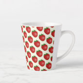 Erdbeermuster, Rote Erdbeeren, Obst, Leaf Milchtasse (Rechts)