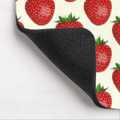 Erdbeermuster, Rote Erdbeeren, Obst, Leaf Mousepad (Ecke)