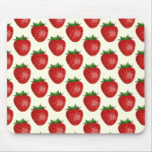 Erdbeermuster, Rote Erdbeeren, Obst, Leaf Mousepad (Vorne)
