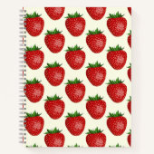 Erdbeermuster, Rote Erdbeeren, Obst, Leaf Notizblock (Vorderseite)