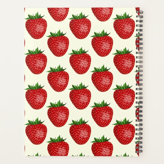 Erdbeermuster, Rote Erdbeeren, Obst, Leaf Planer (Rückseite)