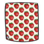 Erdbeermuster, Rote Erdbeeren, Obst, Leaf Rucksack (Abnehmbare Front)