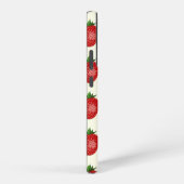 Erdbeermuster, Rote Erdbeeren, Obst, Leaf Samsung Galaxy Hülle (Rechte Seite)