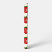 Erdbeermuster, Rote Erdbeeren, Obst, Leaf Samsung Galaxy Hülle (Linke Seite)