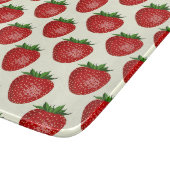 Erdbeermuster, Rote Erdbeeren, Obst, Leaf Schneidebrett (Ecke)