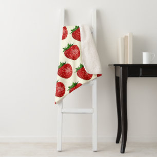Erdbeermuster, Rote Erdbeeren, Obst, Leaf Sherpadecke