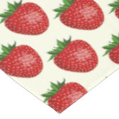 Erdbeermuster, Rote Erdbeeren, Obst, Leaf Tischdecke (Schrägansicht)