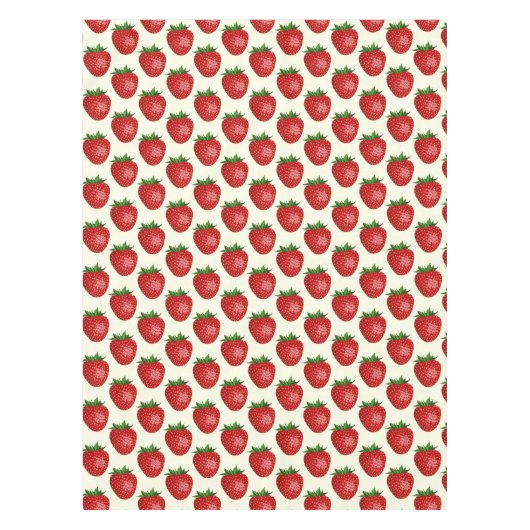Erdbeermuster, Rote Erdbeeren, Obst, Leaf Tischdecke (Vorderseite)