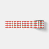 Erdbeermuster Satinband (Vorderseite)