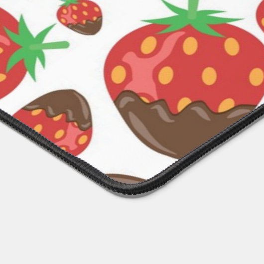 Erdbeermuster Schreibtischunterlage (Ecke)