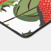 Erdbeermuster Schreibtischunterlage (Ecke)