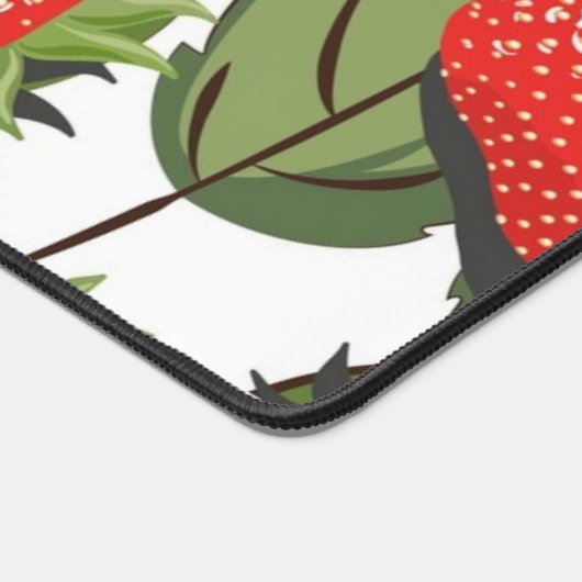 Erdbeermuster Schreibtischunterlage (Ecke)