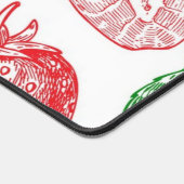 Erdbeermuster Schreibtischunterlage (Ecke)