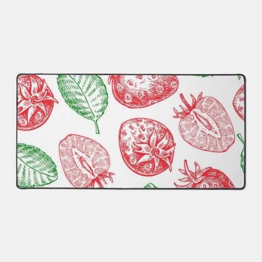 Erdbeermuster Schreibtischunterlage (Vorderseite)
