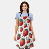 Erdbeermuster Schürze (Getragen)