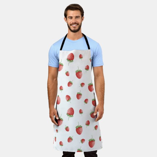 Erdbeermuster Schürze (Getragen)