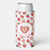 Erdbeermuster Selters Dosenkühler (Seltzer Vorderseite)