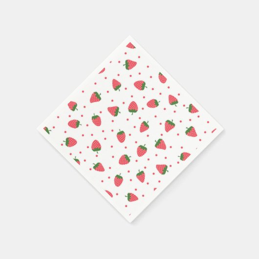 Erdbeermuster Serviette (Ecke)