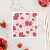 Erdbeermuster Serviette (Beispiel)
