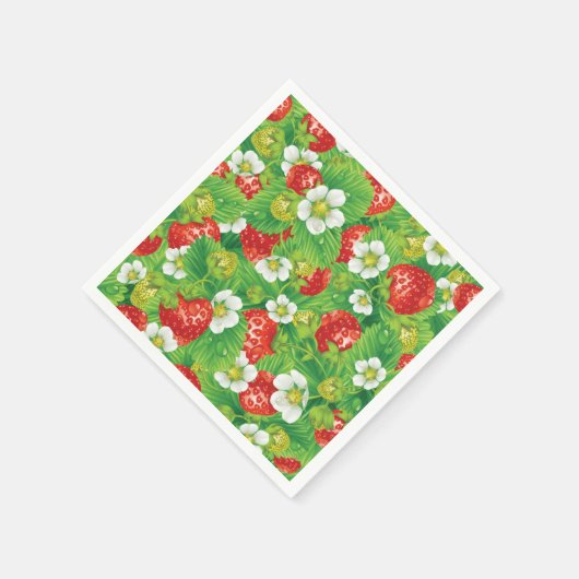 Erdbeermuster Serviette (Ecke)