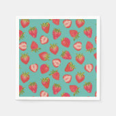 Erdbeermuster Serviette (Vorderseite)