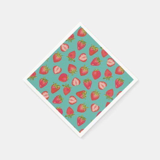 Erdbeermuster Serviette (Ecke)