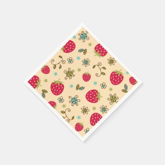 Erdbeermuster Serviette (Ecke)