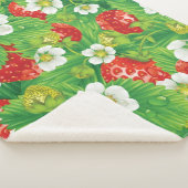 Erdbeermuster Sherpadecke (3/4)