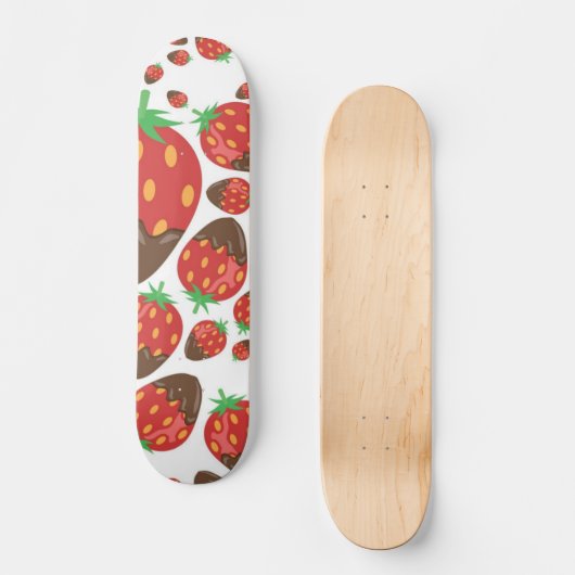 Erdbeermuster Skateboard (Vorderseite)