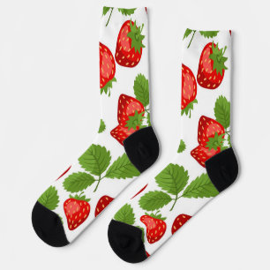 Erdbeermuster Socken