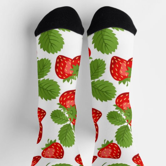 Erdbeermuster Socken (Oben)