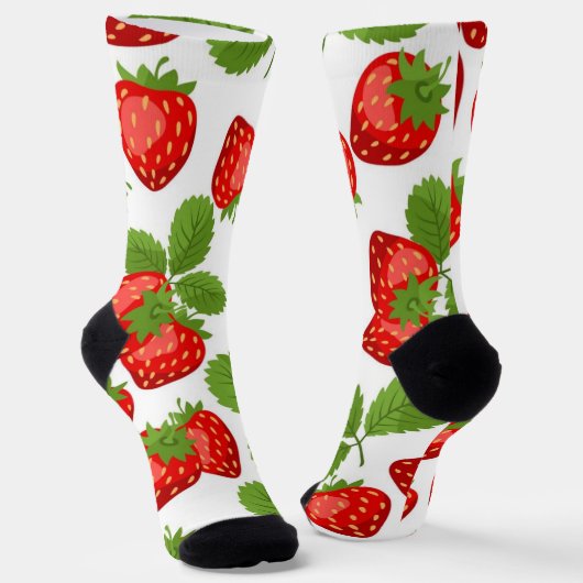 Erdbeermuster Socken (Gewinkelt)